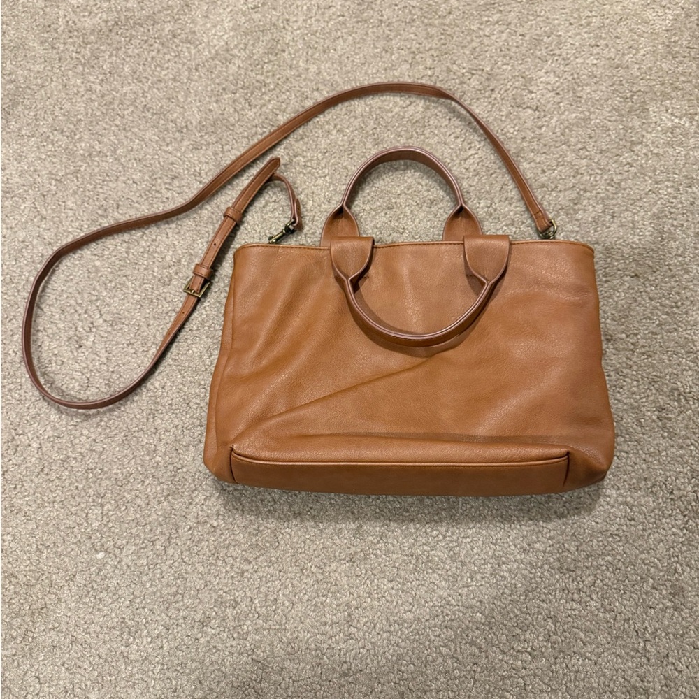 Brown faux leather Crossbody Bag